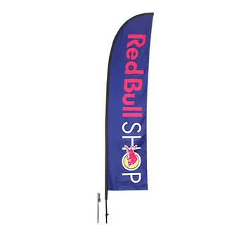 2018 Custom Wing Blade Feather Flag Advertising Flag With Hardware