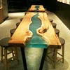 Oak solid wood countertops live edge resin epoxy table top for sale