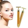 Hot selling 24k gold noble beauty bar face slimming machine vibrating facial massager for wholesale