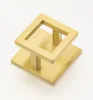 Brass square bar kitchen cabinet pull handle and knob