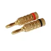 4mm 24k gold plated banana plug with red or black plastic ring