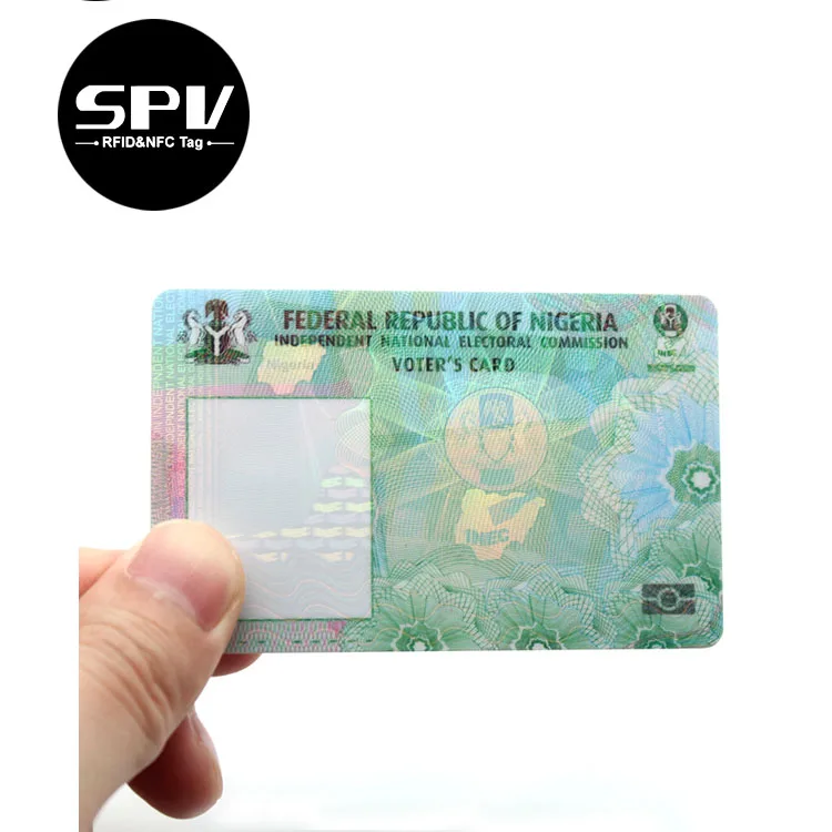 Custom Id Card Hologram Overlay 13.56mhz Rfid Nfc Card