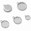 12/15mm Cabochon Base Stainless Steel Pendant Setting Beer Bottle Cap Bezel Blank Settings For Jewelry Making