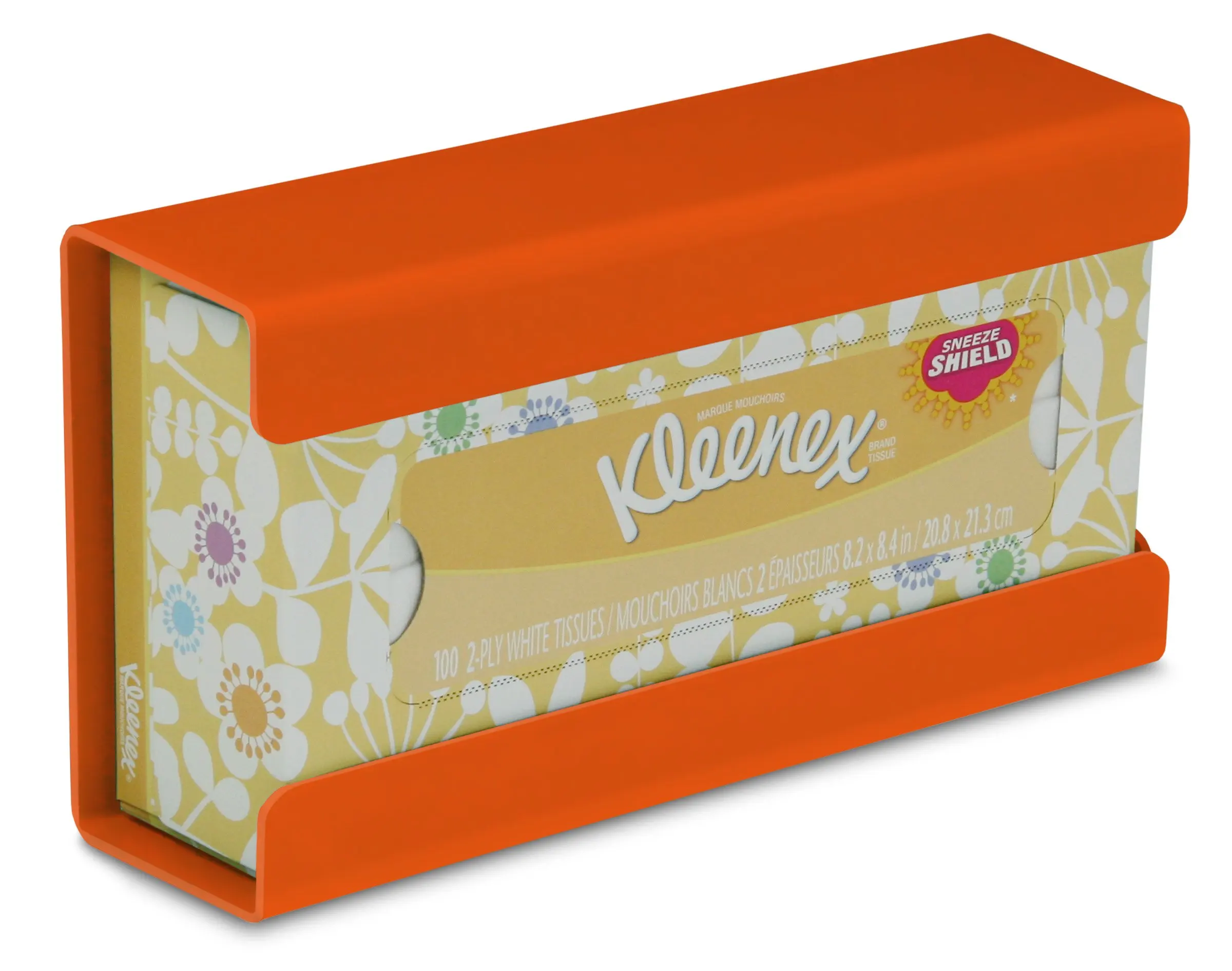 TrippNT 51209 Plastic Wall Mountable Kleenex Box Holder, 9-7/8" Width x 5-1/4" Height x 2-3/4" Depth, Small, Pumpkin Orange