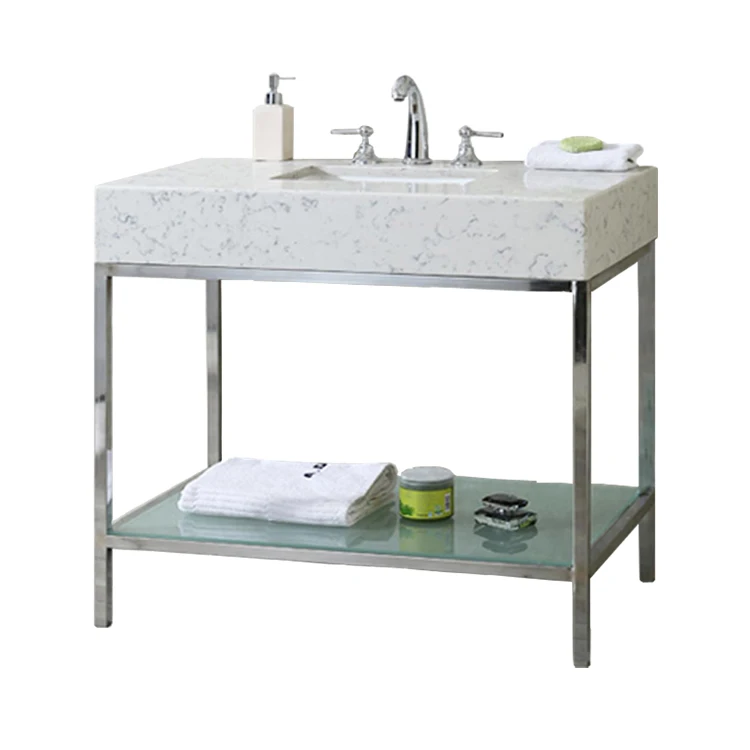 Customize Stone Top Metal Bathroom Vanity Frame Buy Metal Bathroom