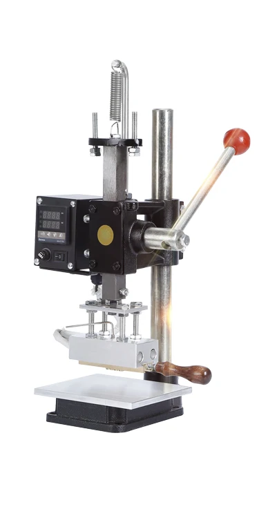 JinXinYang leather heat press manual hot foil stamping embossing machine logo printing gold