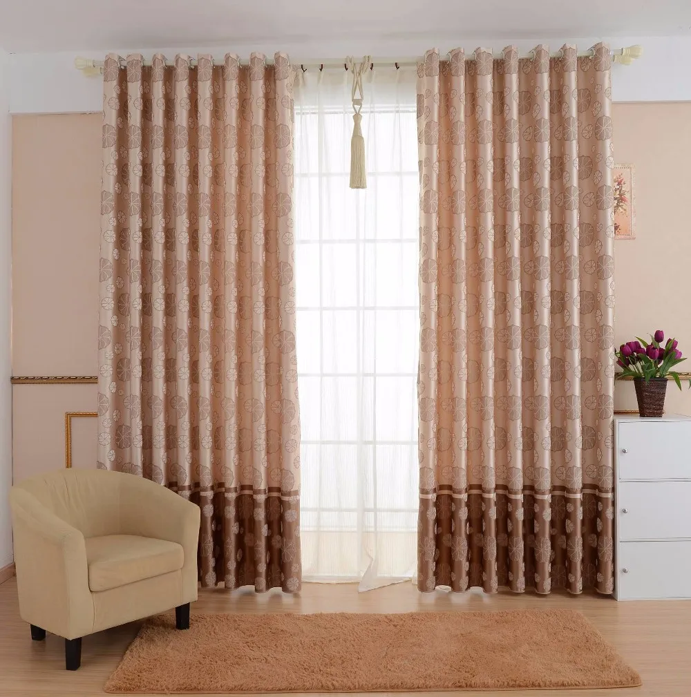 Rf 433mhz Remote Control Motorized Curtain Printing Blackout Curtain