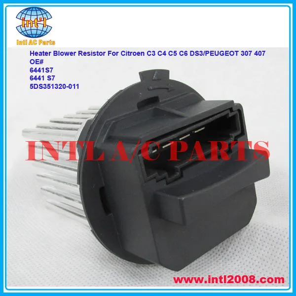 6441S7 6441 S7 5DS351320-011 Heater Blower Resistor For Citroen C3 C4 C5 C6 DS3/PEUGEOT 307 407