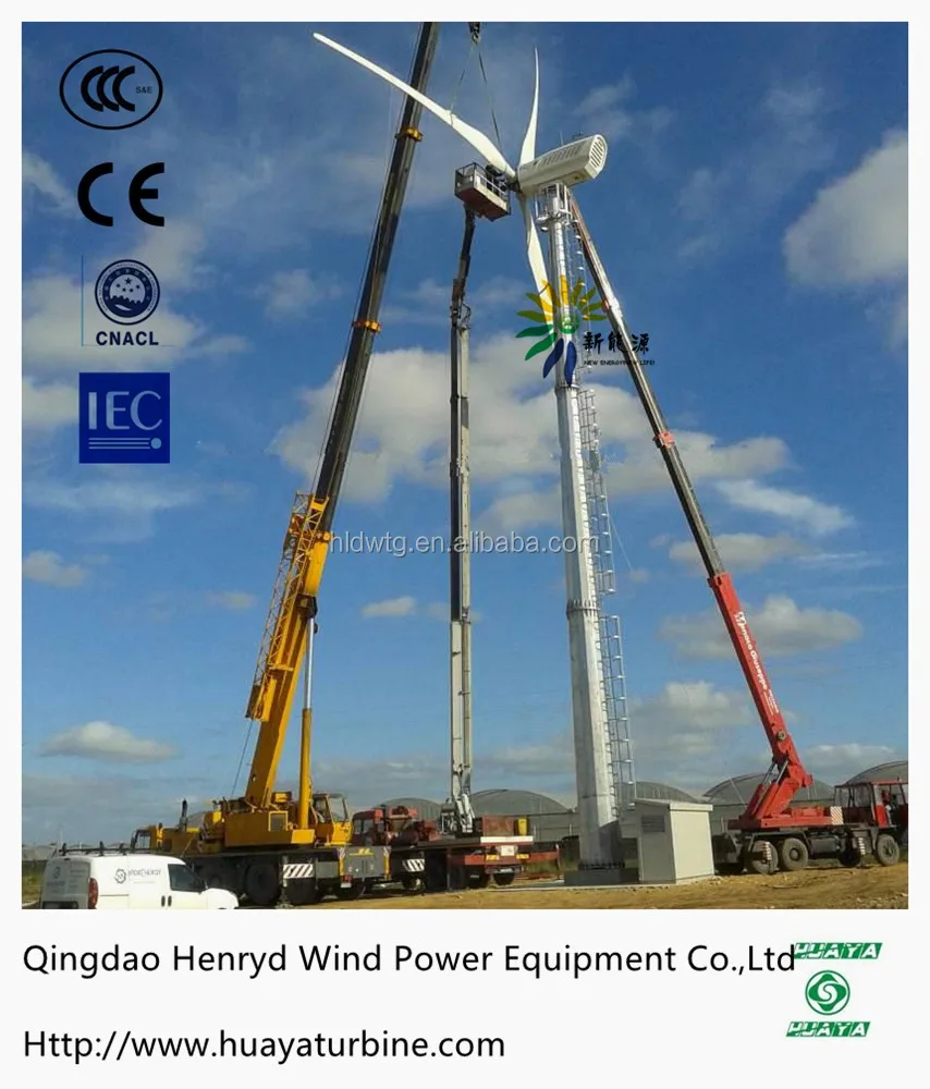 Pitch Controlled 50kw Industry Wind Turbine With Plc Intelligent