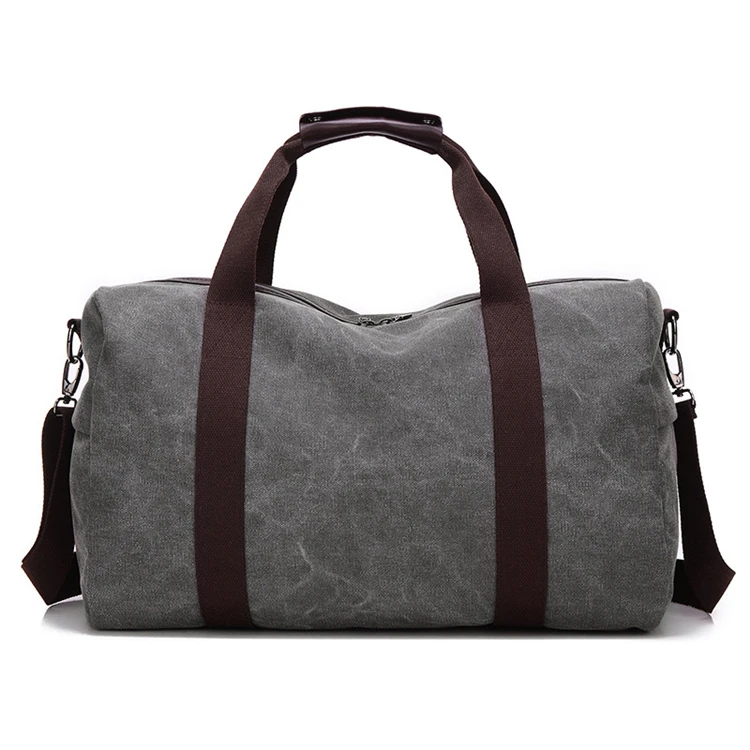 Custom Waterproof Wholesale Team Cheap Grey Basketball Travel Mens Canvas Sports Duffle Bags For ...