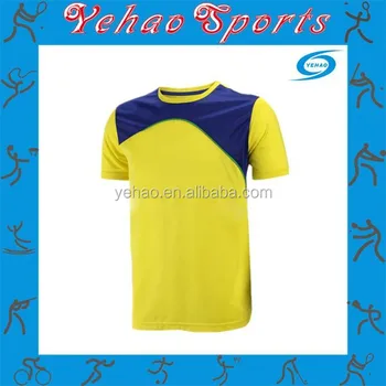 blue and yellow soccer jersey