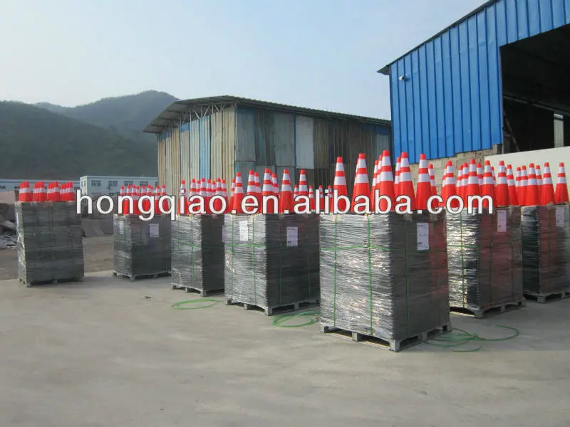 PVC Cones packed on pallets