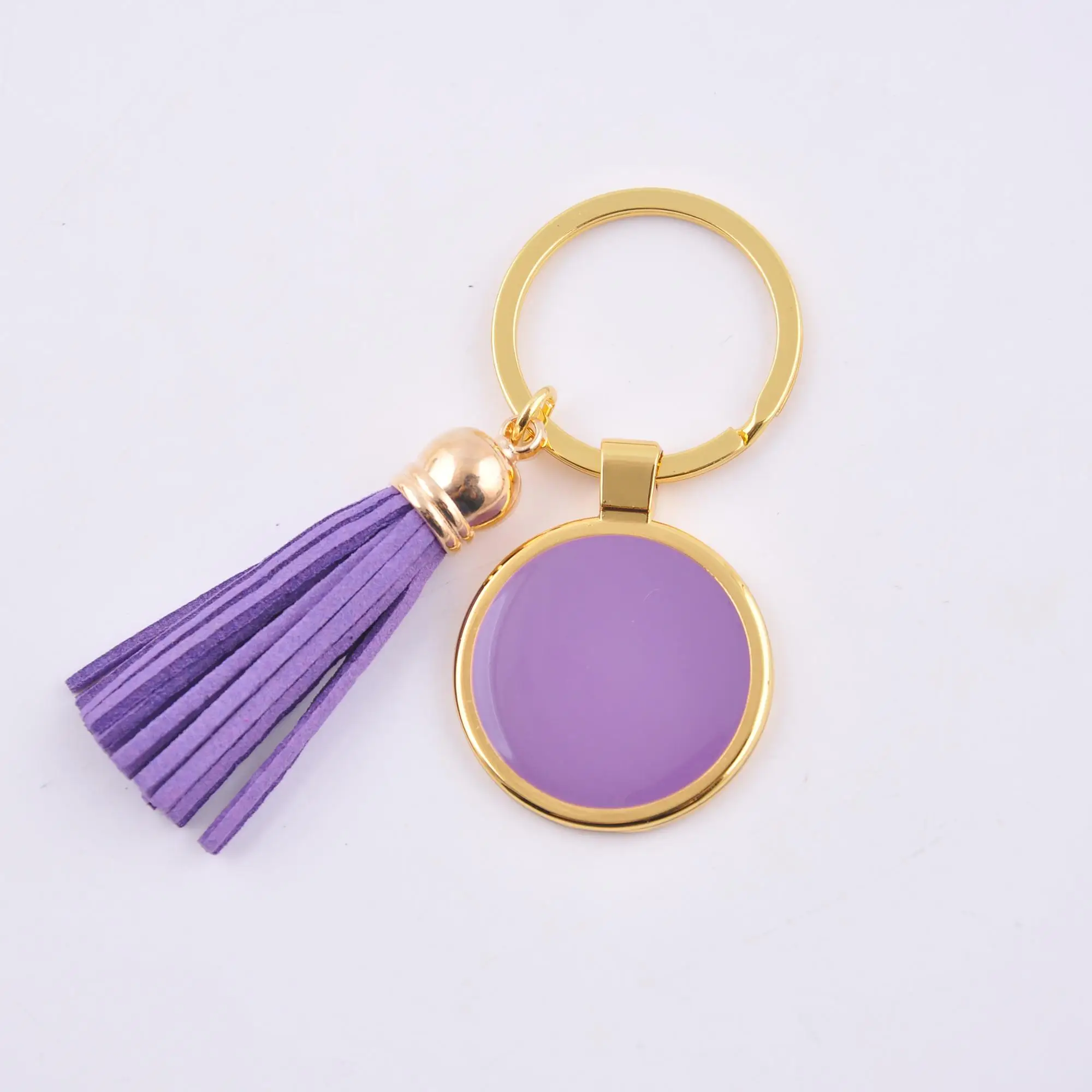 Monogram Personalized Customized Tassel Round Enamel Colorful Stainless