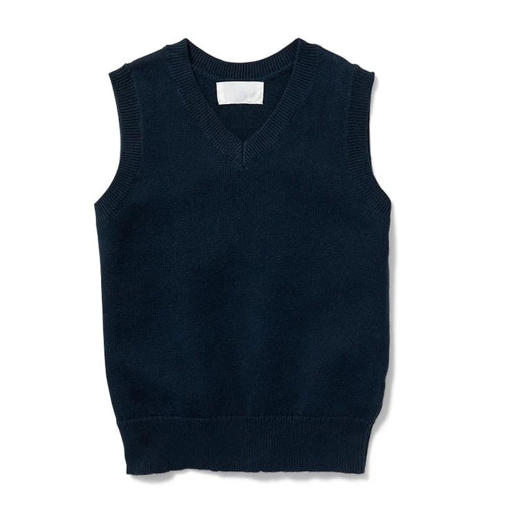 China Manufacturer Wholesale Cotton Knit V-neck Sweater Baby Children Vest For Toddler Boys