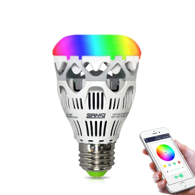 E27 Smart Bulb Amazon Alexa Wifi LED Light Bulbs RGB Multi Color Wifi Smart Bulb