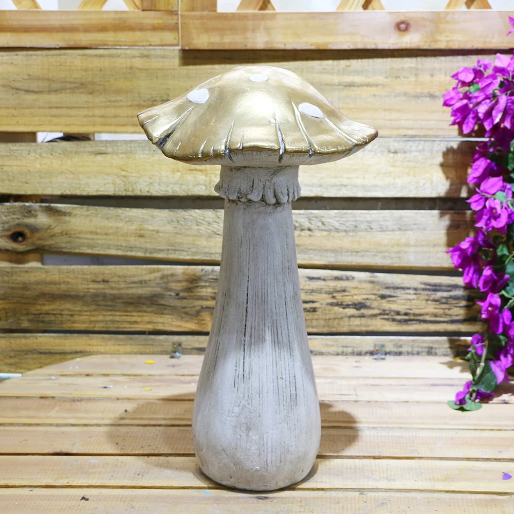 resin mushroom garden decor