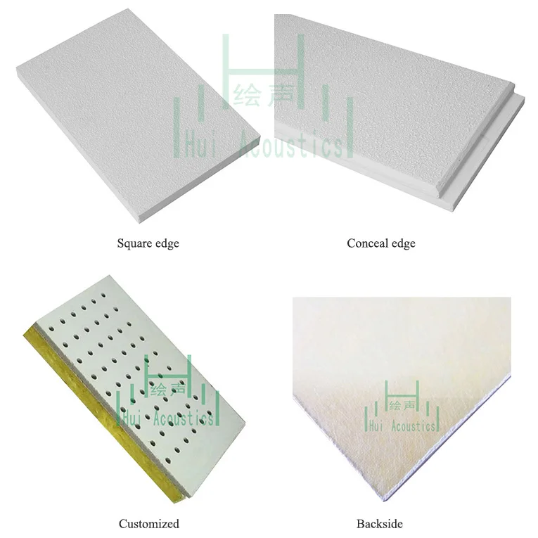 Fiberglass Acoustic Panel Board Ceiling Tile Fire Rating A Acoustic