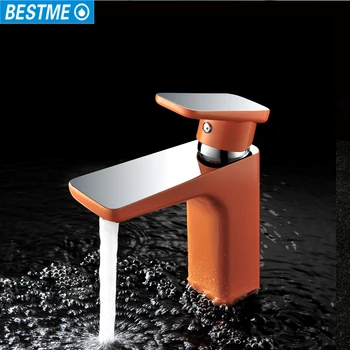 Bestme Modern Design Orange Color Cheap Discount Bathroom Basin