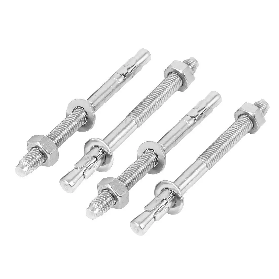 Door Hardware Aexit M12 X Screws And Bolts 80mm 304 Stainless Steel Sleeve Anchor Hex Nut 