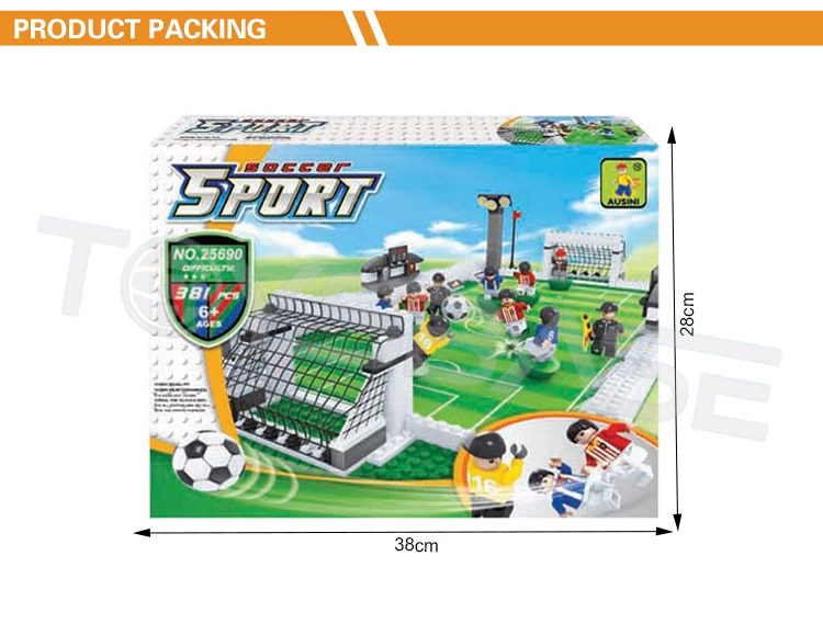 Juguetes Toy 381pcs Mini Football Field Soccer Game Toy Building Block