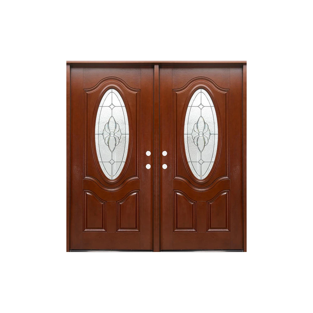 باب داخلي من الألياف الزجاجية للحبوب الخشبية للحمام