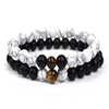 Fashion Gem Stone Jewelry Three Type Mixed Natural Stone Bead Bracelet