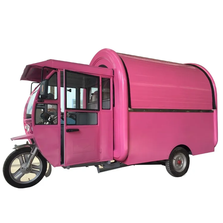 3 Wheels Motorcycle Food Cart With Cover Beautiful Design Outdoor