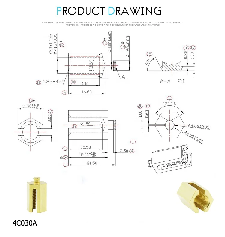 Factory Brass Terminal Screw Connector Hexagonal Terminal 4c030a Buy