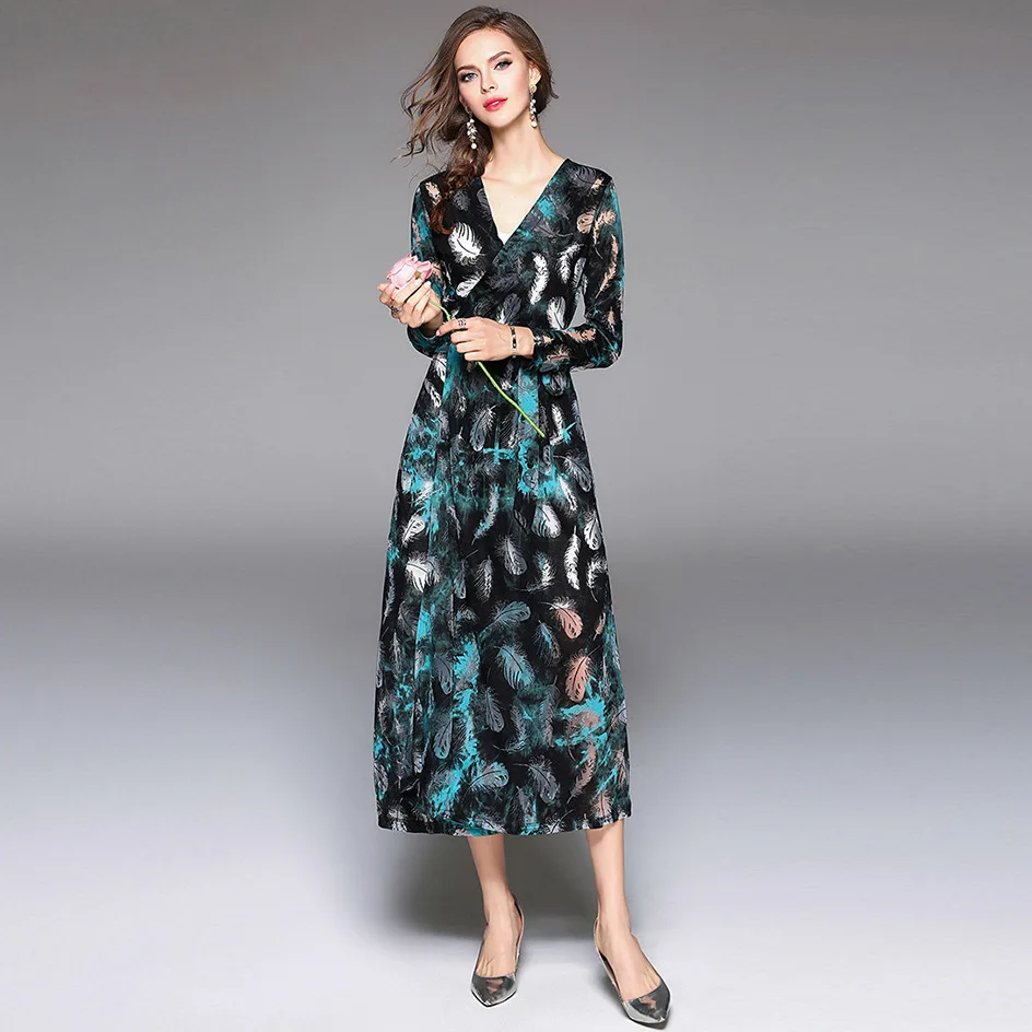 flocked embellished tunic dress