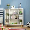 chinese factory wholesale Morden kids white wood cube Bookcase book shelf