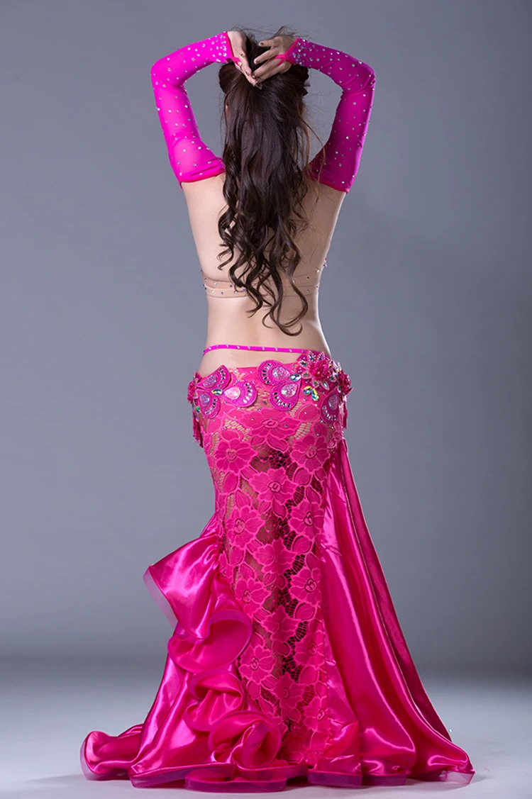 Qc2795 Wuchieal Professional Lace Satin And Spandex Ladies Belly Dance Costumes Buy Belly