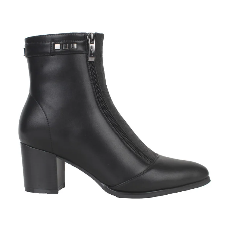 Wenzhou Black Everyday Synthetic Leather Velvet Lining Rubber Sole