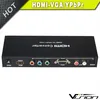 Gold HDMI to VGA 3RCA converter adapter cable for HDTV Satellite TV,RGB Component video and most LCD Projectors