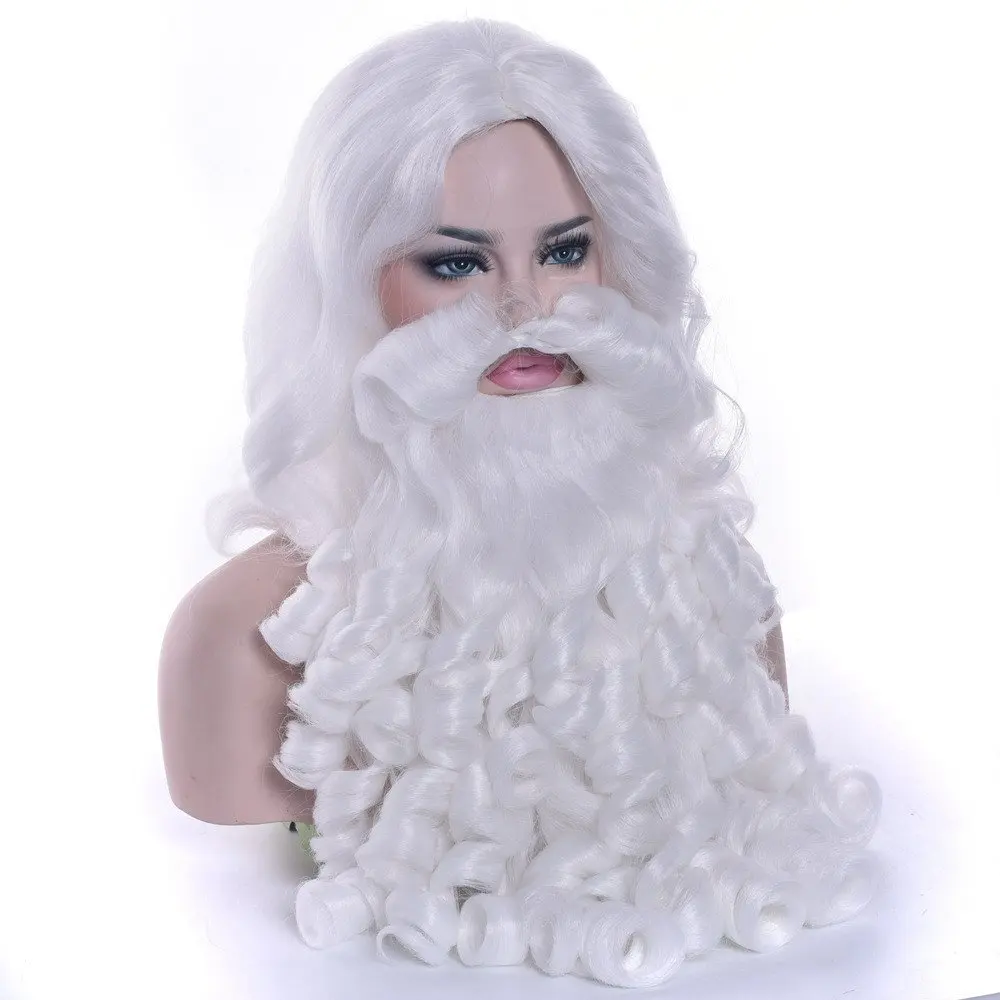 Santa Beard and Wig Set Christmas Party Santa Claus Cosplay Wigs