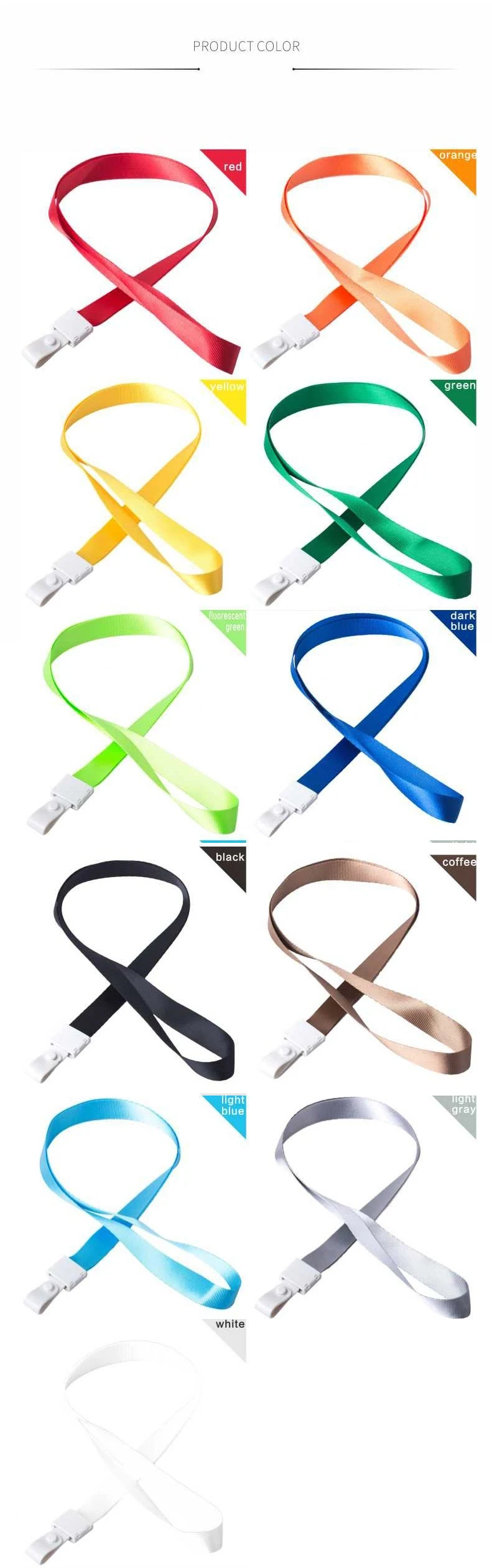 Reap 7723 Woven polyester Neck Lanyards/Straps/Strings Clip Attachment Office ID Name Tags Badge HolderLOGO CUSTOMIZE