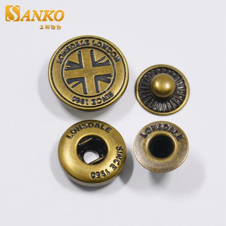 Snap button with logo 1-6