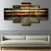 new products Wooden American Flag Wall Pictures US Flag Modern Painting Framed Posters