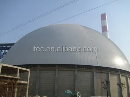 easy assemble prefabricated dome coal storage shed steel structure building