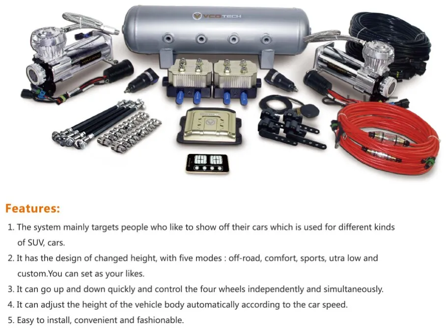 Smart Hightech Air Suspension System With Five Modes