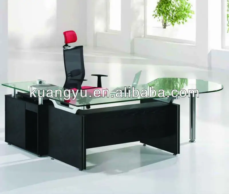 Hot Sale L Shape Office Glass Executive Desk Hot Sale Manager Desk