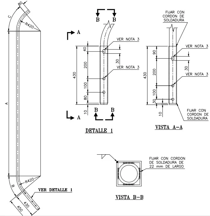 Pipa Baja  Galvanis Mounting Braket Untuk Tiang  Lampu Jalan 