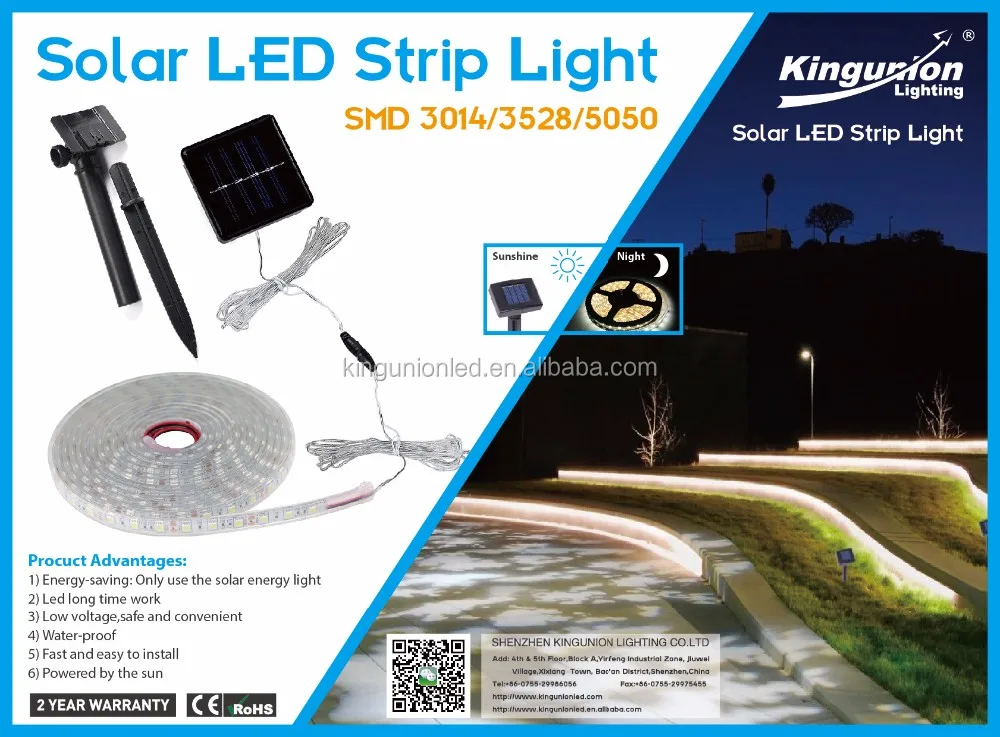 3V LED Solar Strip Lighting SMD3528 solar powered waterproof led strip lights 3V solar tape light