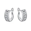 925 Sterling Silver Huggie Earring With Diamond