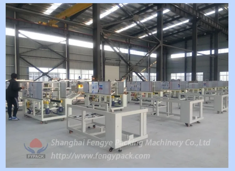carton box top pressure pallet stretch film wrapping machine