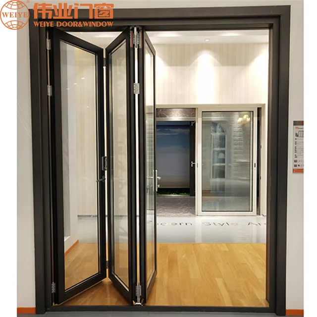 WYT 70series Double Glazing Folding Door Entry System Exterior Modern Style Low Price Factory Offer