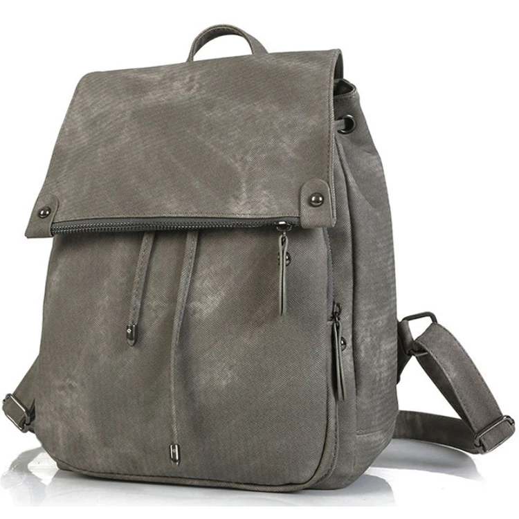 Osgoodway2 Khaki Black Waterproof Oxford Fashion Casual Ladies School Backpack Bag for Teenage Girls