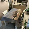 G&D New Style African Desert Elephant 3d Digital Printed Tablecloth