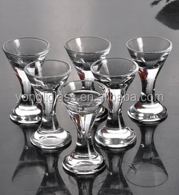 Wholesale high quality mini shot glass , vodka shot glass with long stem , elegant shot glasses