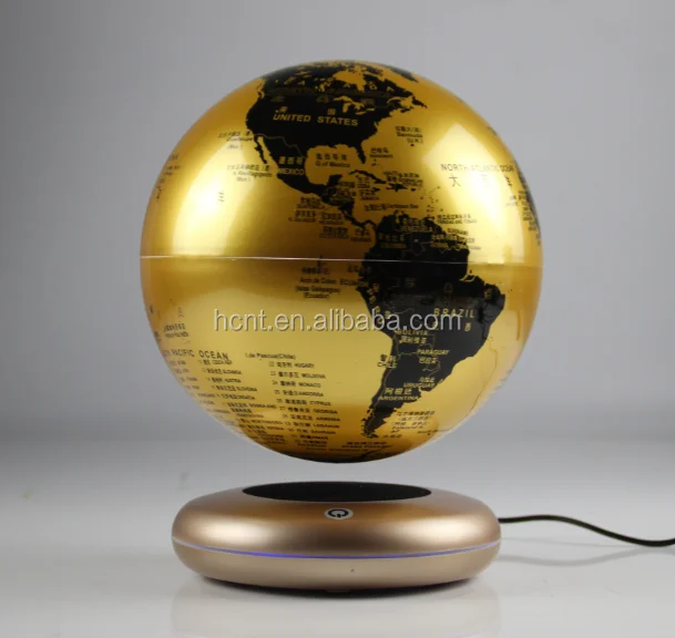 floating led light world globe, 8 inch globe with led light
