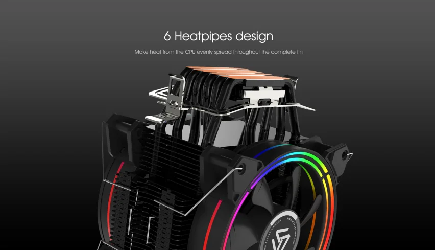 alseye H120D 120mm PWM rgb gaming  cpu cooler for LGA 775 115x 1366 2011 AM2+ AM3+ AM4